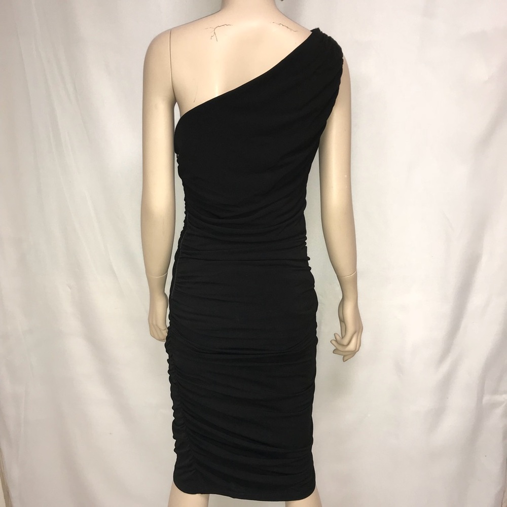 sz 8 Alice and Olivia Stretch Dress One Shoulder - Picture 5 of 6